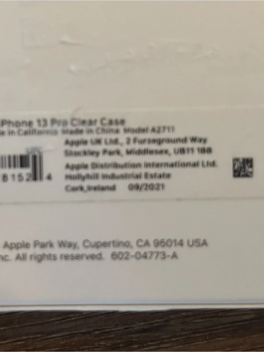 Apple Clear MagSafe Case for iPhone 13 Pro - Transparent